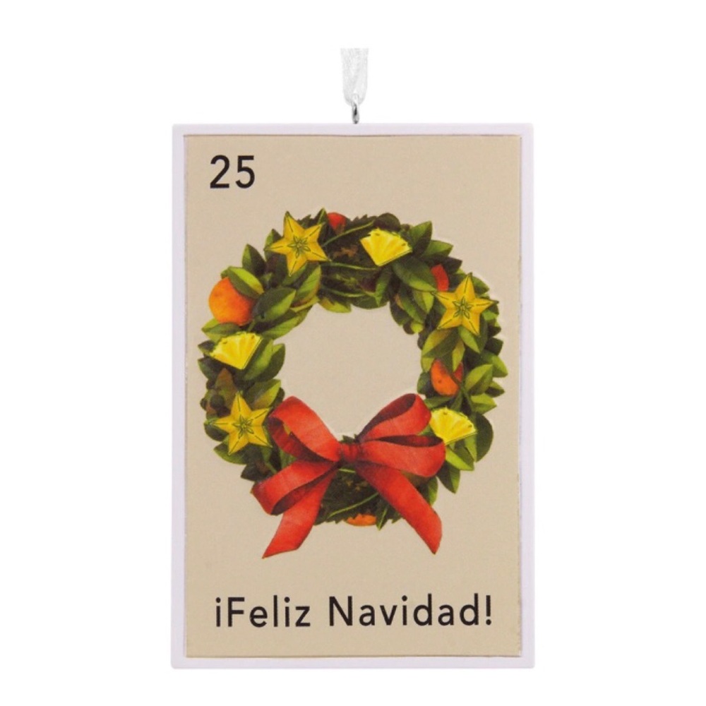 Hallmark Vida “Feliz Navidad” Stamp Christmas Ornament (NWT)
